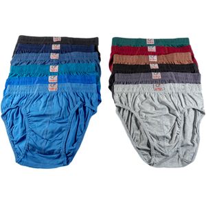 Texemp | 6er Pack Slips Unterhose Herren Schlüpfer Unterwäsche Übergrößen 100% Baumwolle | B142 | Farbmix | 6 Stk. | 5XL
