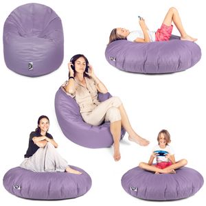 Sit&Joy Sitzsack 2 in 1 Sitzkissen Bodenkissen für Erwachsene & Kinder - Gaming mit Füllung Kissen Sessel BeanBag in 3 Größen und 27 Farben erhältlich mit Reißverschluss (Ø 125cm)