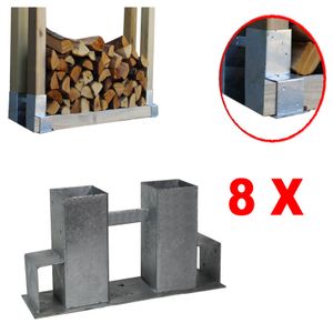 Holzstapelhilfe Stapelhilfe Holzstapelhalter Brennholz Kaminholzregal  8 Stück