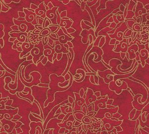 A.S. Création Blumentapete Asian Fusion florale Tapete Vliestapete rot gold 10,05 m x 0,53 m