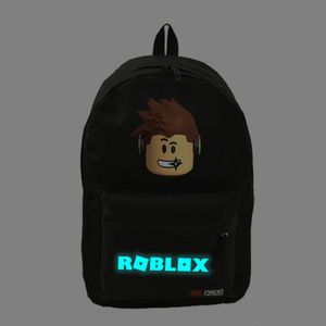 Spiel Roblox Leuchtendes Schultasche Student Rucksack Outdoor Reisetasche Laptop Tasche Schwarz