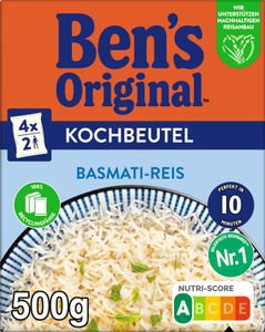Bens Original Basmati Reis 10 Minuten praktische Kochbeutel 500g
