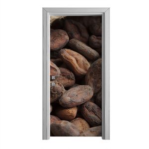 Tür Selbstklebende 90x210 cm Türfolie Türtapete Klebefolie - Kakaobohnen