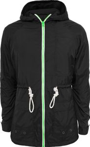 Urban Classics Long Nylon Herren Windbreaker, Größe: M; Farbe: Black/Mint/White