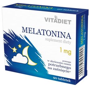 Melatonin 1mg 90 tab VITADIET erholsamen Schlaf