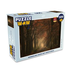 MuchoWow® Puzzle 500 Teile Waldweg - Herbst - Wald - Bäume und Pflanzen - Natur - 500 Teile - Kinder - Selberbauen - Puzzlespiele