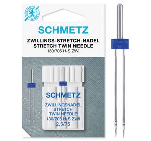 Schmetz | Zwillings-Stretch-Nadel | 1er Packung 130/705H-SZWI Nm 2.5/75