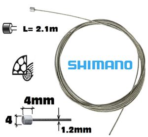 Shimano Schaltzug Edelstahl Tandem Lastenfahrrad 1,2 x 3m silber