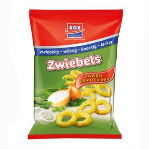 XOX Onion Rings Herb Mix Przekąska kukurydziana o smaku cebulowym 40g