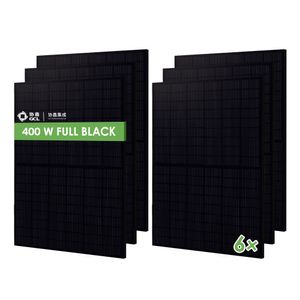 6× GCL SOLAR Solarmodul | GCL-M10/54H400 | Full Black | 400W Monokristallines Solarpanel | Glas