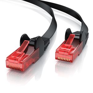 CSL Cat 6 Flachband LAN Kabel - mehrfach geschirmt - UTP Gigabit - 1000 Mbit/s - Patchkabel Flachkabel - Netzwerkkabel - 20m