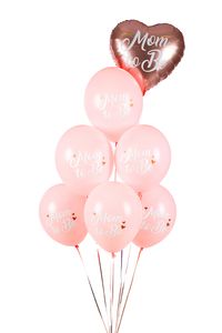 Luftballons mit Aufschrift Mom to Be 30cm rosa weiß 6er Set