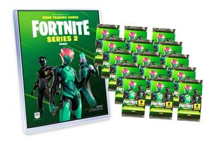 Panini Fortnite Karten Hobby Serie 2 (2020/2021) - Fortnite Trading Cards Sammelkarten - 1 Sammelmappe + 15 Booster