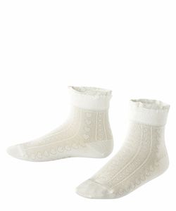 FALKE Romantic Net Kinder Socken, Größe:31-34, Farbe:2040 offwhite