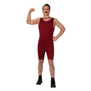 Bristol Novelty - "Tattooed Man" Kostüm für Herren BN2894 (M) (Rot)