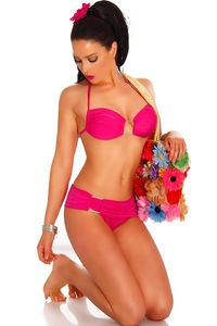 3-tlg. Bikini-Set 'Juicy' Pink mit Gürtel