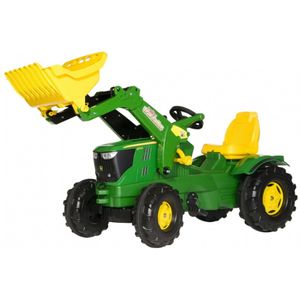 rolly toys Farmtrac John Deere 6210R Trettraktor mit Trac Lader , Maße: 142x53x81 cm; 61 109 6