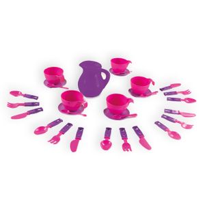 Mochtoys Spielzeug Kaffeeervice Set 31-teilig 5996 mit Kanne in pink und lila