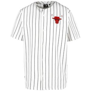 New Era NBA Chicago Bulls Pinstripe Trikot Herren Erwachsene weiß / schwarz XL