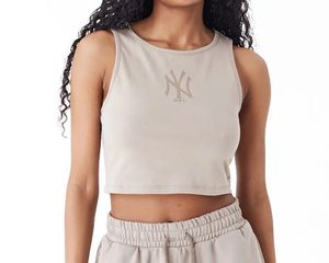 New Era Ladies Crop Tank Top New York Yankees ash - L