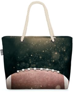 VOID American football Ball Sport Strandtasche Shopper 58x38x16cm 23L XXL Einkaufstasche Tasche Reisetasche Beach Bag