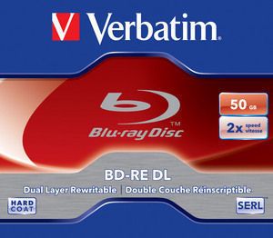 1 Verbatim DL Bluray Rohlinge BD-RE 50GB 2x rewriteable