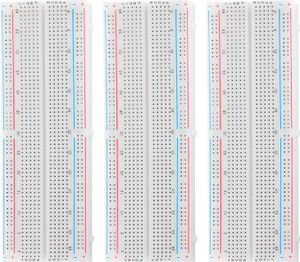 AZ-Delivery Weiteres Zubehör MB-102 Breadboard Steckbrett mit 830 Kontakten kompatibel mit Arduino und Raspberry Pi, 3x Board