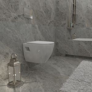 Weiß Rund  Hänge WC mit Soft Close Toilette Sitz Modernität Wand WC 丨085