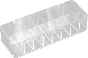 Aufbewahrungsbox für Kontaktlinsen, transparentes Design, 12 Fächer, große Kapazität, staubdichter Kontaktlinsen-Organizer, tragbares Etui