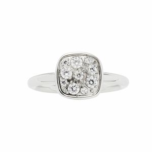 Leonardo Jewels prsteň veľkosť 18 Cuscino Brillante, prsteň na prst, šperk prsteň, šperky, nerezová oceľ, zirkón, lesklé striebro, 017875