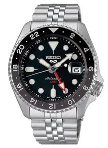 Seiko 5 Sports SSK001K1 Pánské automatické hodinky GMT Steel/Black
