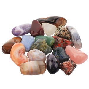 NKlaus 900g Afrika Mix Trommelsteine Handschmeichler 25 - 45mm Massagesteine Heilsteine Edelsteinperlen Naturform 12955