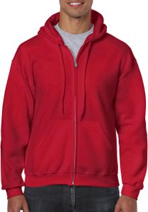 Gildan 18600 | Heavy Blend Full Zip Hooded Sweatshirt - Farbe: Red - Größe: 5XL Gildan 18600 | Heavy Blend Full Zip Hooded Sweatshirt - Farbe: Red - Größe: 5XL