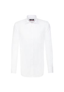 Seidensticker BUSINESS KENT Black Rose Pánska mestská košeľa s dlhým rukávom Kent Collar Combination Cuff Modern Fit Bavlna Non-iron White 44