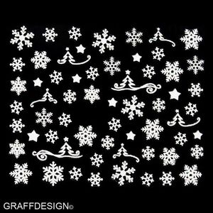 Nailart - Sticker mit Glitter - Weihnachten / Winter / Christmas / Sterne - 703-TL22 w4/7