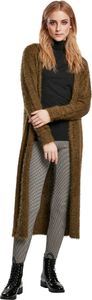 Urban Classics - Damen Hooded Feather Cardigan OLIVE-XS