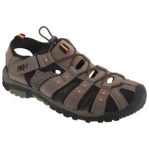 PDQ Herren Sandale / Trekking-Sandale DF555 (43 EU) (Dunkles Taupe/Orange)