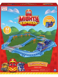 Spin Master Spielwaren Mighty Express Schienen Set mit Push-and-Go Zug Mechaniker Milo Eisenbahnzubehör Kleinkind Spielzeug auswahlspin spinmasterauswahl