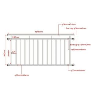 Balkongeländer Fenster Geländer Edelstahl Französischer Balkon Gitter 57222 VA