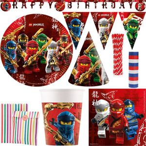 XXL Partyset Lego Ninjago Kindergeburtstag / Geburtstag Partydekoration