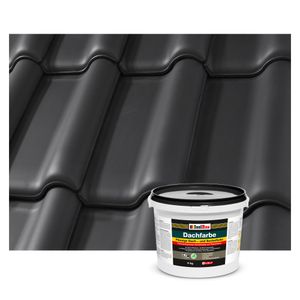 Isolbau Dachfarbe Schwarz 4 kg Sockelfarbe Fassadenfarbe Dachbeschichtung RAL Farbe