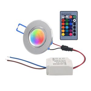 3W RGB Dimmbar LED Einbaustrahler Deckenleuchte Deckenstrahler Downlight Einbauspot Einbauleuchten Deckeneinbauleuchte Mit Fernbedienung