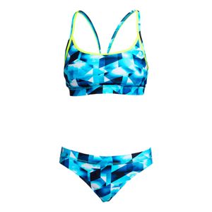Funkita Damen Bikini Set Sports Swim Crop Top Sportbikini Hidden Depths Swimwear, Größe:36