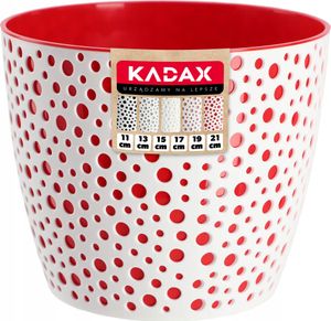 KADAX Blumentopf aus Kunststoff "Casini", einfacher Pflanztopf, runder Topf, 13 cm, Rot