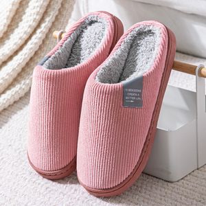 Hausschuhe Damen Plüsch hausschlappen, Warme Pantoffeln Damen Herren Slippers, Unisex Weiche hauslatschen für Herbst und Winter, rosa, 38-39