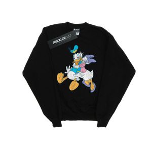 Disney - "Donald And Daisy Duck Kiss" Sweatshirt für Damen BI26849 (XXL) (Schwarz)