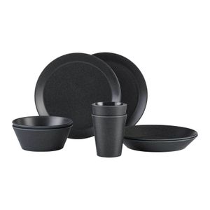 Mepal set geschirr bloom 8-teilig - pebble black 105959240100