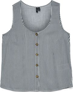 VERO MODA Gestreiftes Shirt mit Knopfleiste ohne Ärmel Größe: XS VERO MODA Gestreiftes Shirt mit Knopfleiste ohne Ärmel Größe: XS