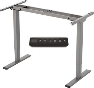 SANODESK Höhenverstellbarer Schreibtisch Elektrisch höhenverstellbares Tischgestell Dualer Motor Mit Memory-Steuerung und Softstart/Stop（Graue）