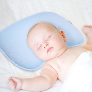 Orthopädisches Babykissen gegen Verformung Plattkopf Baby Soft Pillow Geschenk Blau